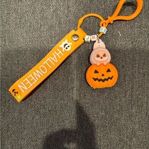 Halloween Labubu Pumpkin Keychain for Kids